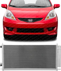 Front A/C Condenser Aluminum Core Direct Replacement Compatible With 2009-2014 Honda Fit HO3030153 80110TK6A01