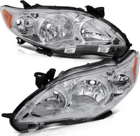 Set OF 2 Front Head Light Left Driver & Right Passenger Side Direct Replacement Compatible With 2011-2013 Toyota Corolla TO2503204 TO2502204 TO2519131 TO2518131 8113012F10 8117012F10
