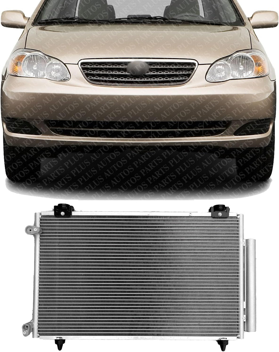 Front AC Condenser Aluminum Core Direct Replacement Compatible With 2005-2008 Toyota Corolla TO3030201 8845002261