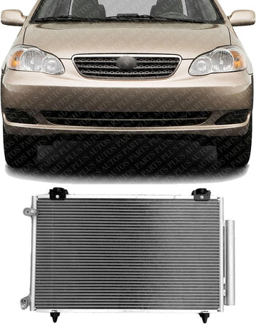 Front AC Condenser Aluminum Core Direct Replacement Compatible With 2005-2008 Toyota Corolla TO3030201 8845002261