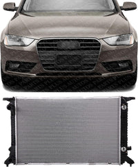 Front Radiator Aluminum Core Direct Replacement Compatible With 2009-2014 Audi A4 / S4 / 2011-2017 Q5 AU3010145 8K0121251T