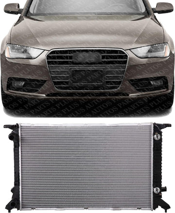 Front Radiator Aluminum Core Direct Replacement Compatible With 2009-2014 Audi A4 / S4 / 2011-2017 Q5 AU3010145 8K0121251T