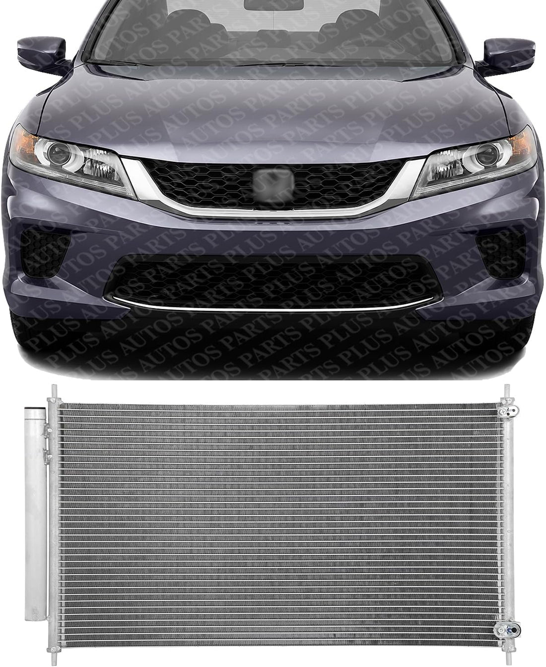 Front AC Condenser Aluminum Core Direct Replacement Compatible With 2013-2017 Honda Accord HO3030159 80110T2FA01