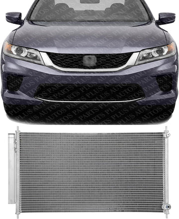 Front AC Condenser Aluminum Core Direct Replacement Compatible With 2013-2017 Honda Accord HO3030159 80110T2FA01