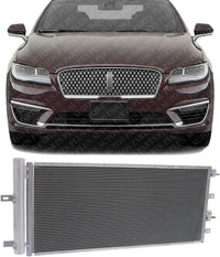 Front AC Condenser Aluminum Core Direct Replacement Compatible With 2013-2019 Lincoln MKZ / 2013-2020 Ford Fusion FO3030241 HG9Z19712E HG9Z19712A