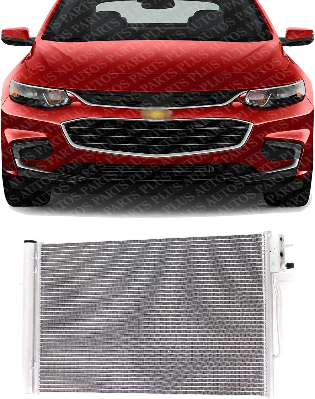 Front A/C Condenser Aluminum Core Direct Replacement Compatible With 2016-2020 Chevrolet Malibu / 2017-2019 LaCrosse GM3030313 84297681 84153744