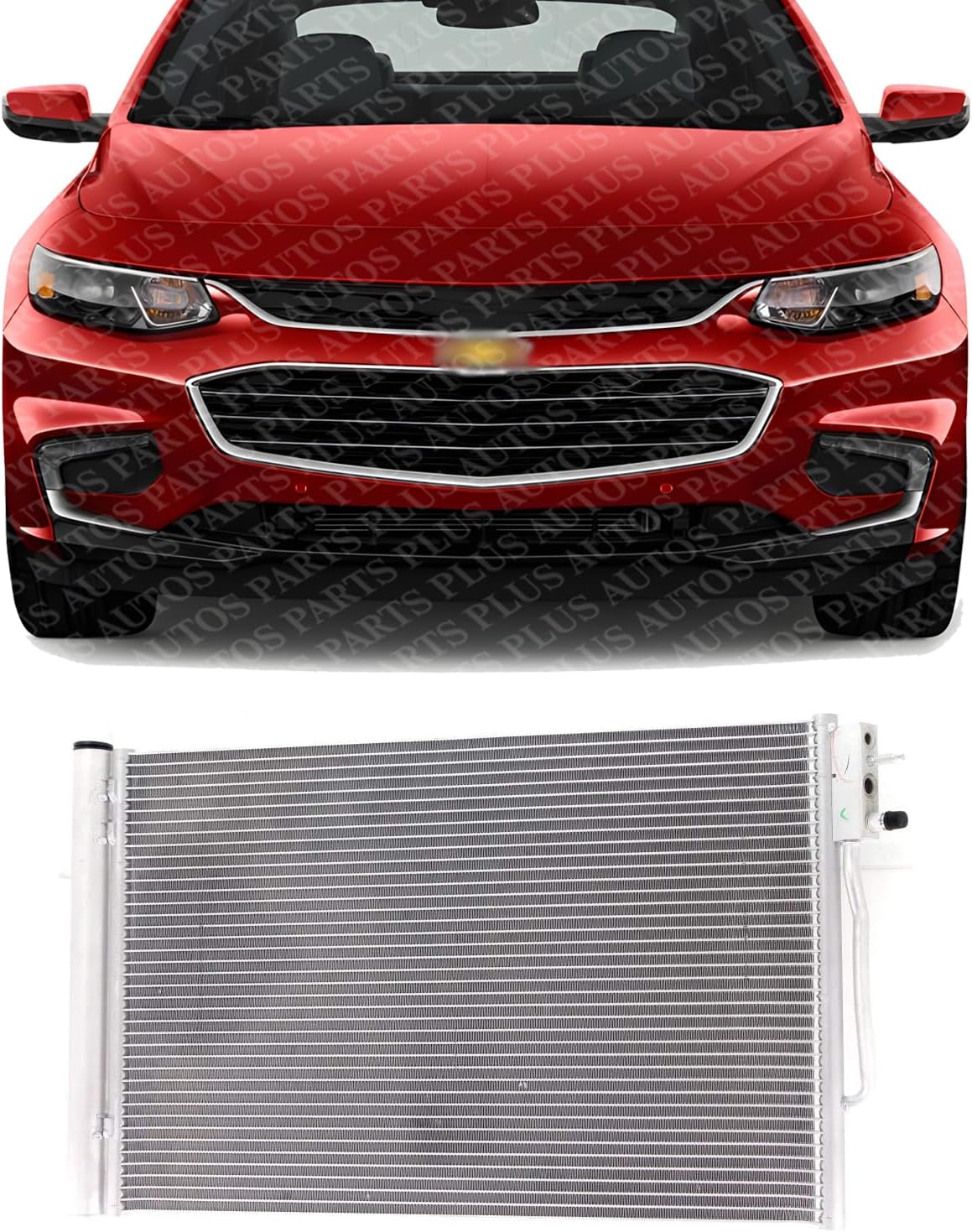 Front A/C Condenser Aluminum Core Direct Replacement Compatible With 2016-2020 Chevrolet Malibu / 2017-2019 LaCrosse GM3030313 84297681 84153744