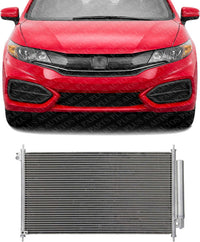 Front AC Condenser Aluminum Core Direct Replacement Compatible With 2012-2015 Honda Civic / 2013-2022 Acura ILX HO3030156 80110TR0A02