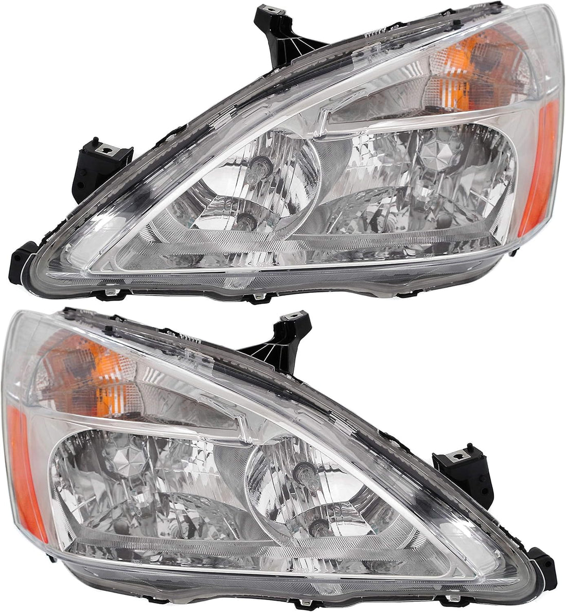 Set Of 2 Front Headlight Assembly Right Passenger & Left Driver Side Direct Replacement Compatible With 2003-2007 Honda Accord 33101SDAA01-PFM 33151SDAA01-PFM