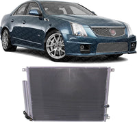 Front A/C Condenser Aluminum Core Direct Replacement Compatible With 2008-2015 Cadillac CTS GM3030279 GM3030279