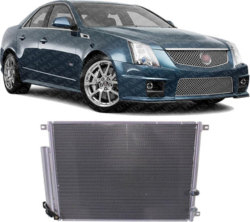 Front A/C Condenser Aluminum Core Direct Replacement Compatible With 2008-2015 Cadillac CTS GM3030279 GM3030279