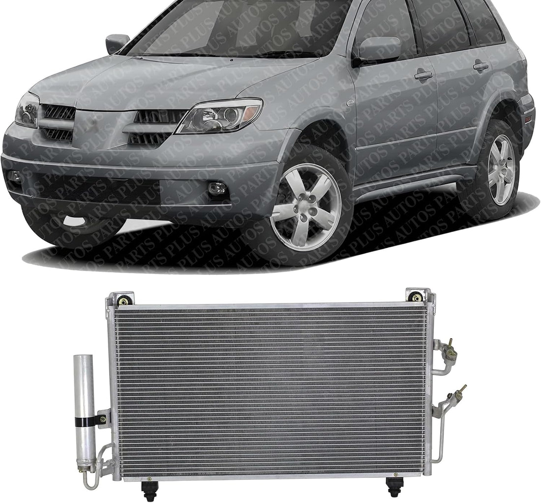 Front A/C Condenser Aluminum Core Direct Replacement Compatible With 2003-2006 Mitsubishi Outlander MI3030162 MR958462