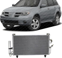 Front A/C Condenser Aluminum Core Direct Replacement Compatible With 2003-2006 Mitsubishi Outlander MI3030162 MR958462