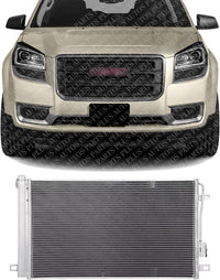 Front AC Condenser Aluminum Core Direct Replacement Compatible With 2007-2012 GMC Acadia / 2008-2012 Buick Enclave / 2009-2012 Chevrolet Traverse GM3030276 22918340