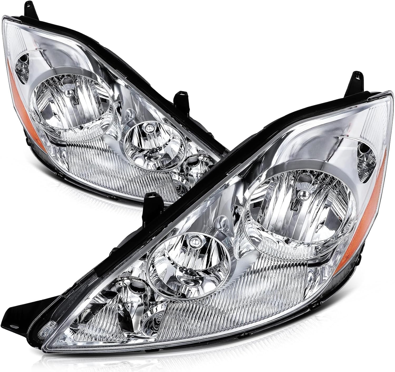 Set Of 2 Front Head Lights Assembly Halogen Right Passenger & Left Driver Side Direct Replacement Compatible With 2006-2010 Toyota Sienna TO2502172 TO2503172 81150AE030 81110AE030