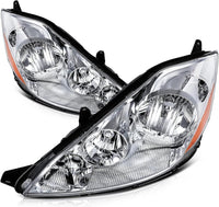 Set Of 2 Front Head Lights Assembly Halogen Right Passenger & Left Driver Side Direct Replacement Compatible With 2006-2010 Toyota Sienna TO2502172 TO2503172 81150AE030 81110AE030