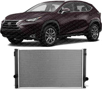 Front Radiator Aluminum Core Direct Replacement Compatible With 2015-2021 Lexus NX300 / NX200t LX3010152 1640036100