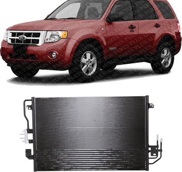 Front A/C Condenser Aluminum Core Direct Replacement Compatible With 2008 Ford Escape/Mazda Tribute/Mercury Mariner FO3030213 8L8Z19712J