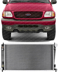 Front Radiator Aluminum Core Direct Replacement Compatible With 1997-2002 Ford Expedition/Lincoln Navigator FO3010144 F75Z8005JA