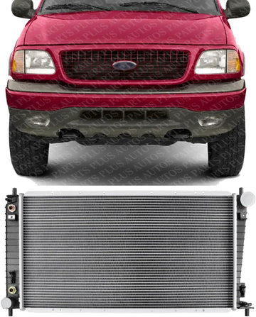 Front Radiator Aluminum Core Direct Replacement Compatible With 1997-2002 Ford Expedition/Lincoln Navigator FO3010144 F75Z8005JA