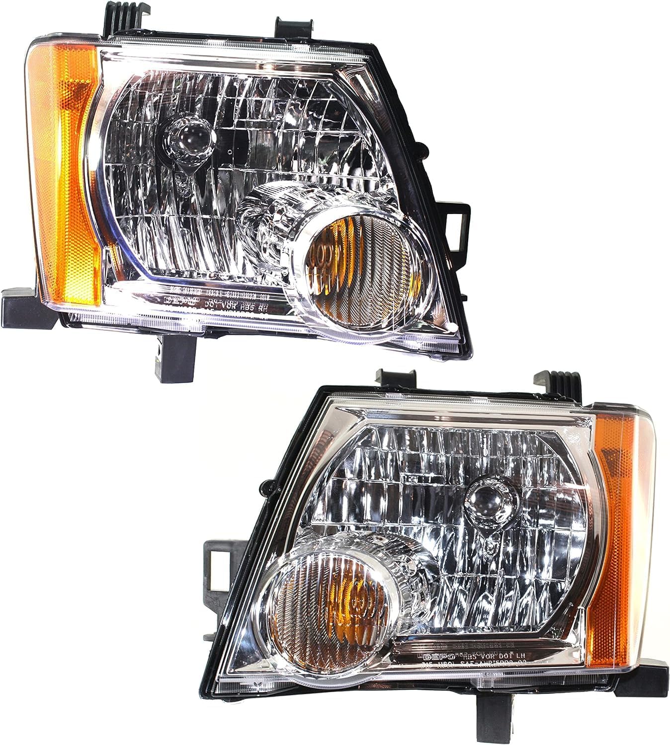 Set Of 2 Front Head Light Assembly Left Driver & Right Passenger Side Direct Replacement Compatible With 2005-2015 Nissan Xterra NI2502161 NI2503161 26060EA025 26010EA025