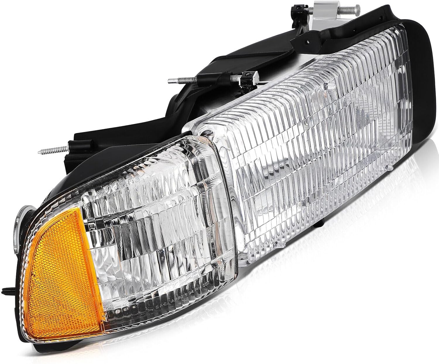 Set Of 2 Front Head Light Assembly Left Driver & Right Passenger Side Direct Replacement Compatible With 1994-2002 Dodge Ram 1500 2500 3500 CH2503101 CH2502101