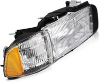 Set Of 2 Front Head Light Assembly Left Driver & Right Passenger Side Direct Replacement Compatible With 1994-2002 Dodge Ram 1500 2500 3500 CH2503101 CH2502101