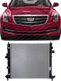 Front Radiator Aluminum Core Direct Replacement Compatible With 2016-2019 Cadillac ATS / 2016-2024 Chevrolet Camaro GM3010586 84352728