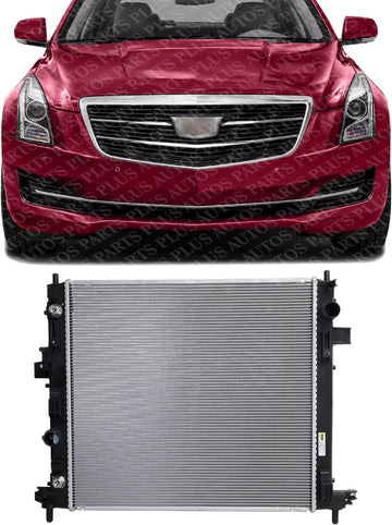 Front Radiator Aluminum Core Direct Replacement Compatible With 2016-2019 Cadillac ATS / 2016-2024 Chevrolet Camaro GM3010586 84352728
