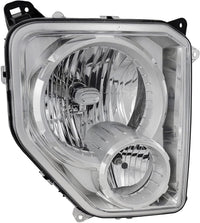 Set Of 2 Front Head Light Assembly Chrome Interior Left Driver & Right Passenger Side Direct Replacement Compatible With 2008-2012 Jeep Liberty CH2502196 CH2503196 55157339AE