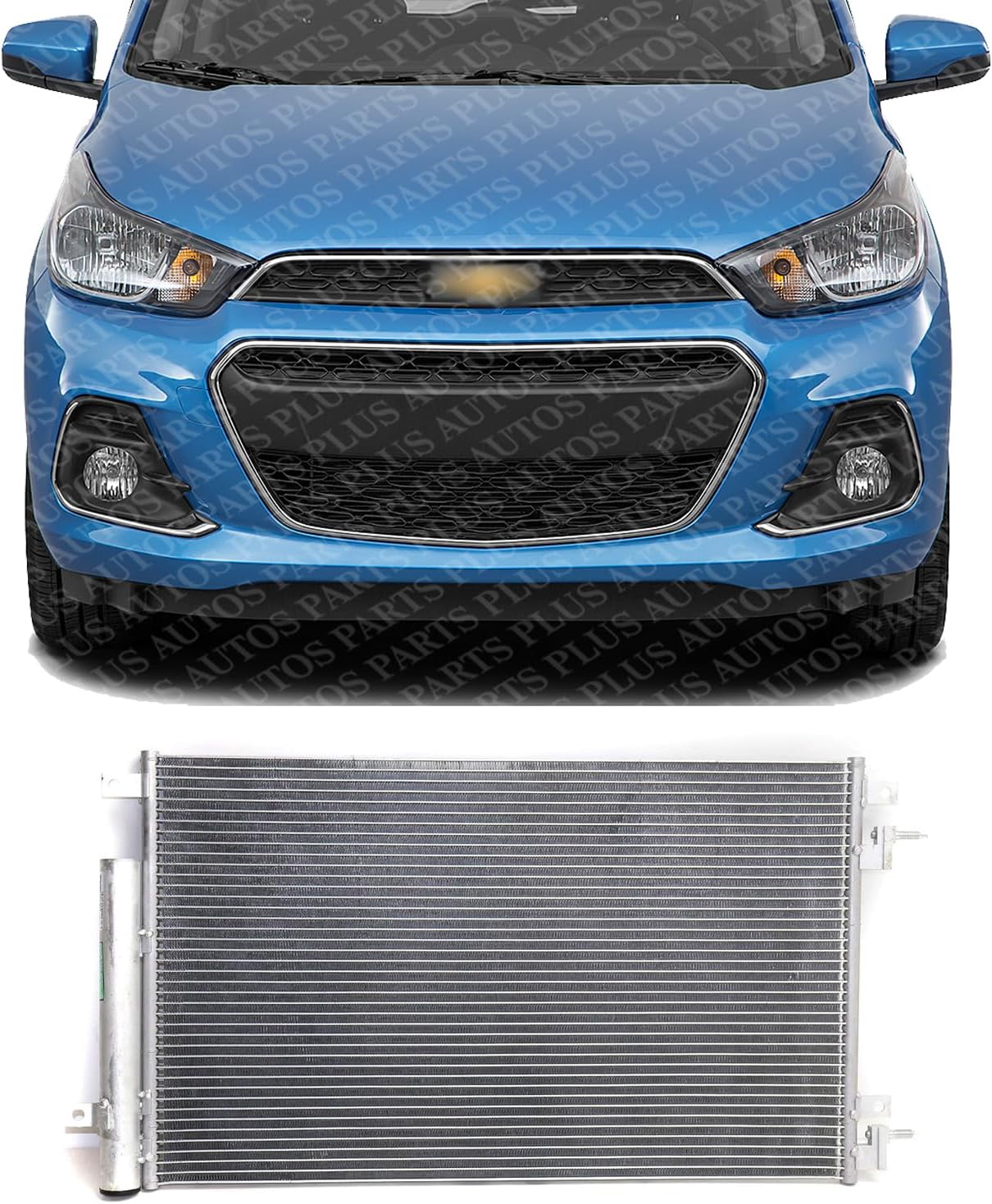Front A/C Condenser Aluminum Core Direct Replacement Compatible With 2016-2022 Chevrolet Spark GM3030315 94524859