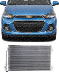 Front A/C Condenser Aluminum Core Direct Replacement Compatible With 2016-2022 Chevrolet Spark GM3030315 94524859