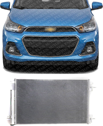 Front A/C Condenser Aluminum Core Direct Replacement Compatible With 2016-2022 Chevrolet Spark GM3030315 94524859