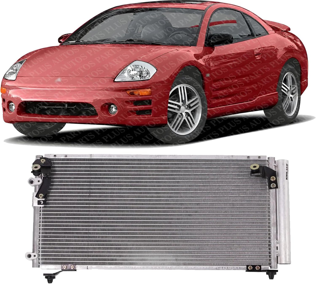 Front AC Condenser Aluminum Core Direct Replacement Compatible With 2000-2005 Mitsubishi Eclipse / 2001-2005 Dodge Stratus/Chrysler Sebring MI3030106 MR568225