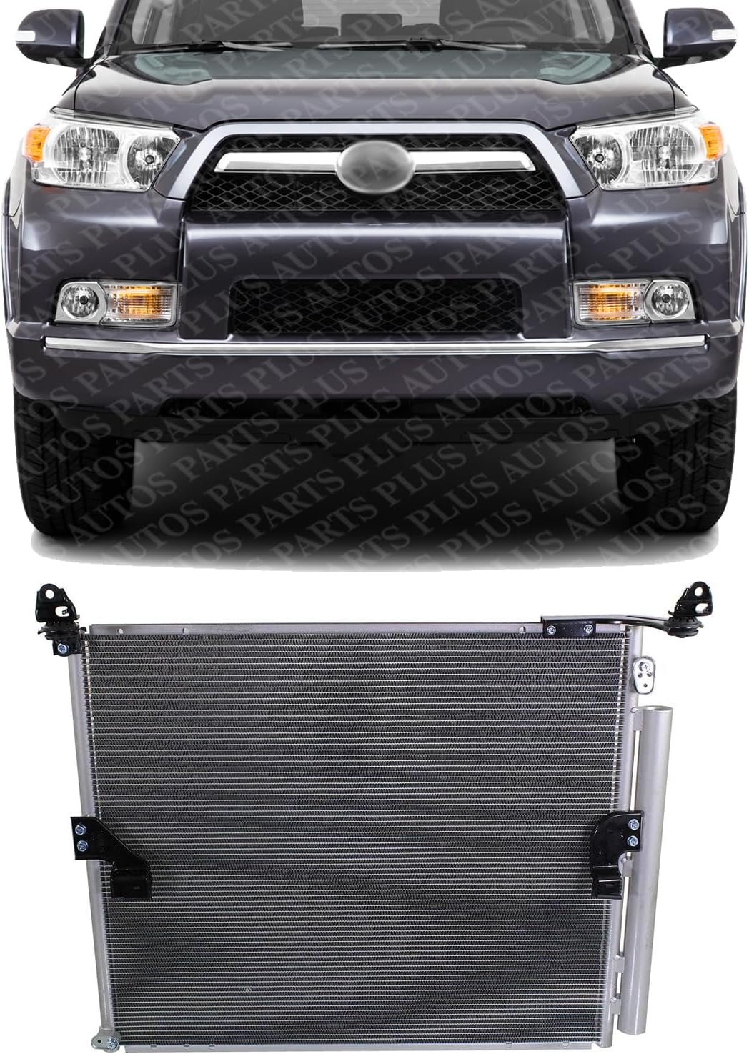 Front AC Condenser Aluminum Core Direct Replacement Compatible With 2010-2020 Toyota 4Runner TO3030317 8846060430