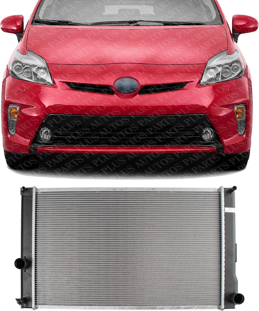 Front Radiator Aluminum Core Direct Replacement Compatible With 2010-2015 Toyota Prius/Plug-In / 2014-2016 Lexus CT200h TO3010325 1640037230