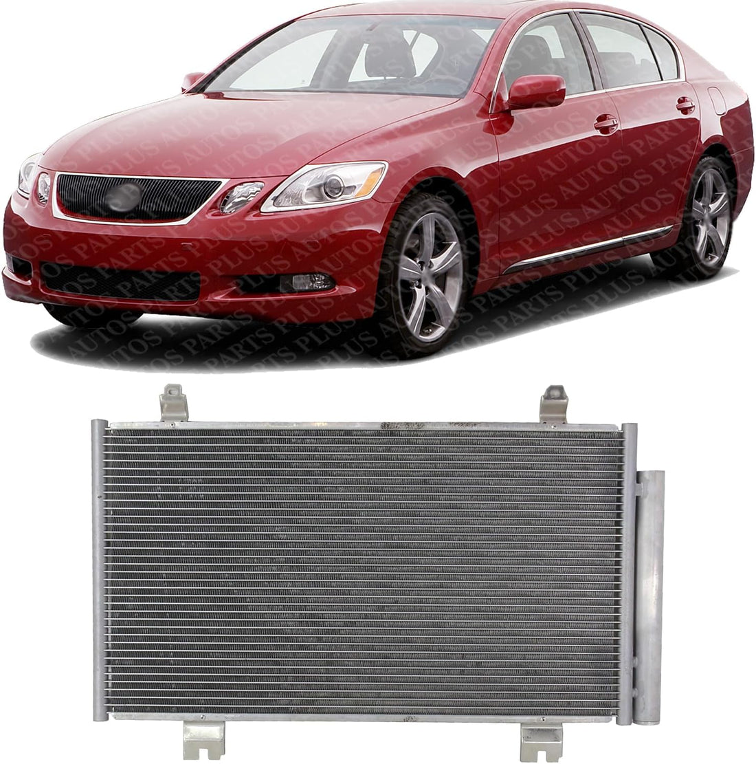 Front A/C Condenser Aluminum Core Direct Replacement Compatible With 2006 Lexus GS300 / 2007-2011 GS350 / 2006-2007 GS430 LX3030117 8846030871