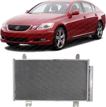 Front A/C Condenser Aluminum Core Direct Replacement Compatible With 2006 Lexus GS300 / 2007-2011 GS350 / 2006-2007 GS430 LX3030117 8846030871