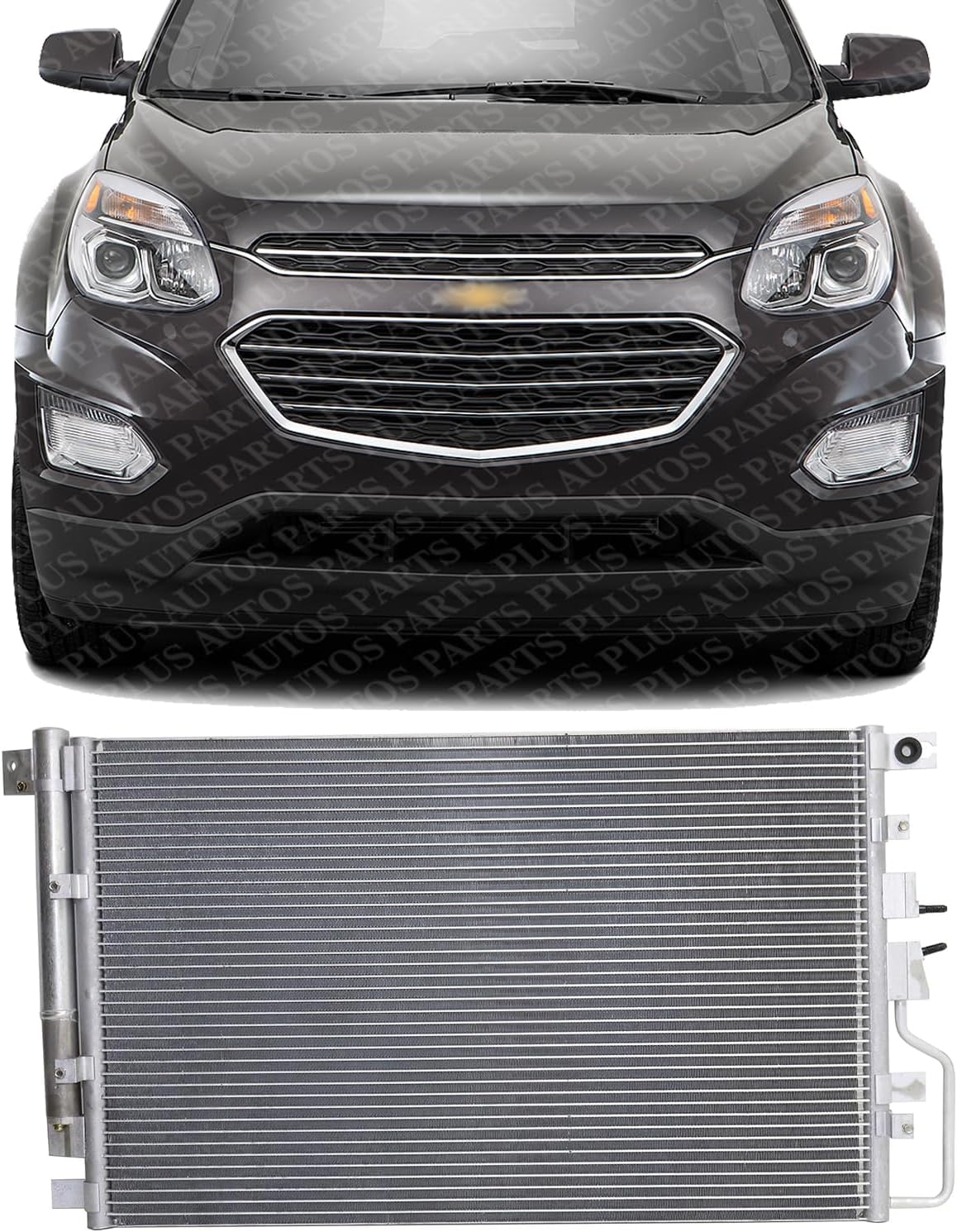 Front A/C Condenser Aluminum Core Direct Replacement Compatible With 2016-2017 Chevrolet Equinox GM3030316 23400197