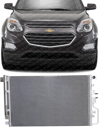 Front A/C Condenser Aluminum Core Direct Replacement Compatible With 2016-2017 Chevrolet Equinox GM3030316 23400197
