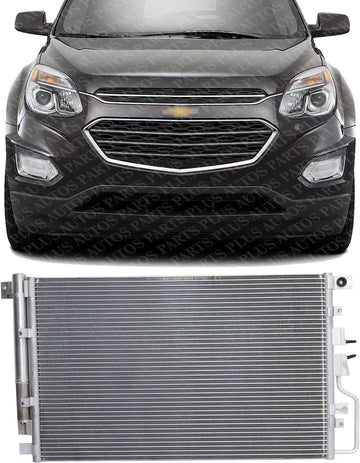 Front A/C Condenser Aluminum Core Direct Replacement Compatible With 2016-2017 Chevrolet Equinox GM3030316 23400197