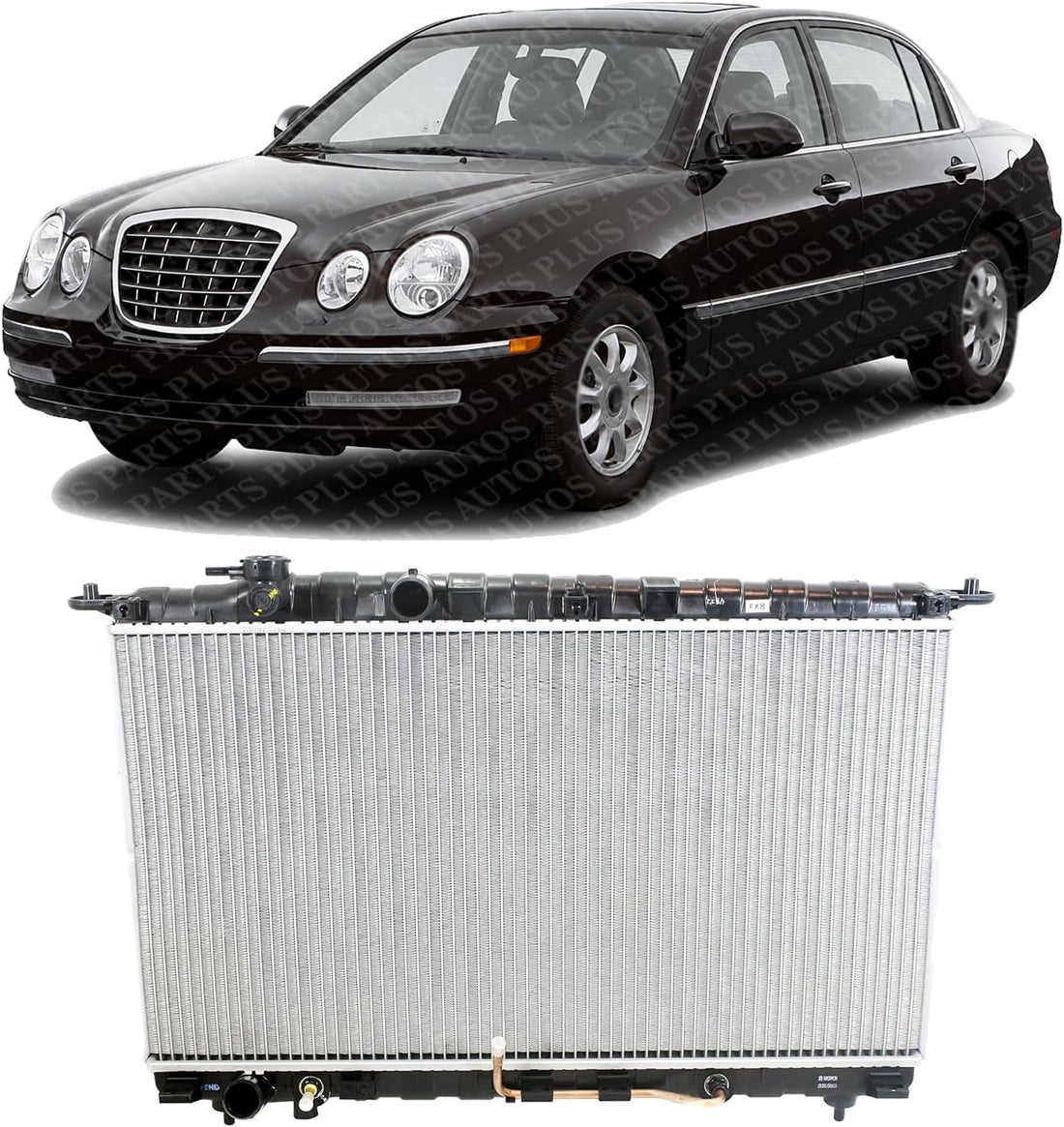Front Radiator Aluminum Core Direct Replacement Compatible With 2004-2006 Kia Amanti KI3010126 253103F001