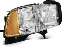 Set Of 2 Front Head Light Assembly Left Driver & Right Passenger Side Direct Replacement Compatible With 1994-2002 Dodge Ram 1500 2500 3500 CH2503101 CH2502101