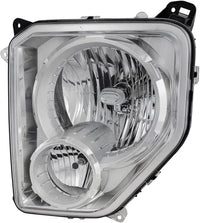 Set Of 2 Front Head Light Assembly Chrome Interior Left Driver & Right Passenger Side Direct Replacement Compatible With 2008-2012 Jeep Liberty CH2502196 CH2503196 55157339AE