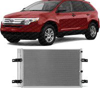 Front A/C Condenser Aluminum Core Direct Replacement Compatible With 2007-2010 Ford Edge/Lincoln MKX FO3030214 7T4Z19708B