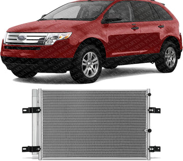 Front A/C Condenser Aluminum Core Direct Replacement Compatible With 2007-2010 Ford Edge/Lincoln MKX FO3030214 7T4Z19708B
