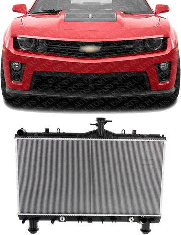 Front Radiator Aluminum Core Direct Replacement Compatible With 2012-2015 Chevrolet Camaro GM3010556 22762595