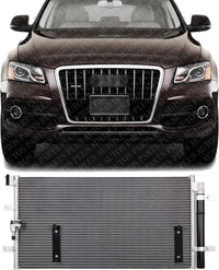 Front AC Condenser Aluminum Core With Receiver Drier Direct Replacement Compatible With 2009-2013 Audi Q5 / 2008-2017 S5 / 2008-2012 A5 AU3030132 8K0260403AF