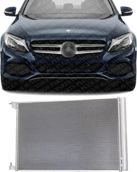 Front A/C Condenser Aluminum Core Direct Replacement Compatible With 2015-2022 Mercedes Benz C-Class / 2017-2023 E-Class MB3030164 0995000454