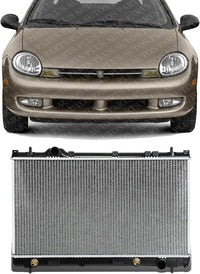 Front Radiator Aluminum Core Direct Replacement Compatible With 2000-2005 Dodge Neon/Plymouth CH3010119 5014581AA
